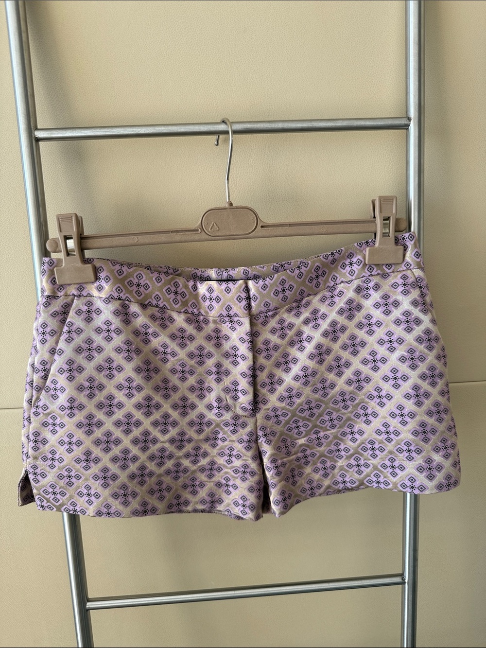 Elizabeth and James Lilac Patterned Geometric Shorts
